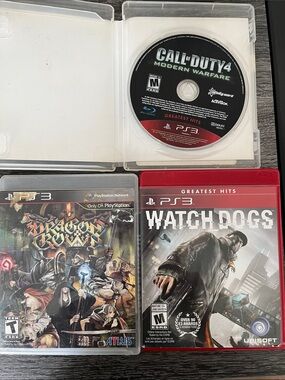 PS3 Games COD 4, Watch Dogs, Dragon’s crown lot of 3